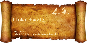 Liska Hedvig névjegykártya